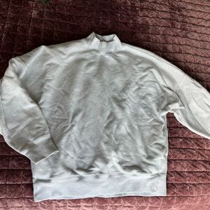 TNA Mock Neck Sweatshirt - WhiteGrey